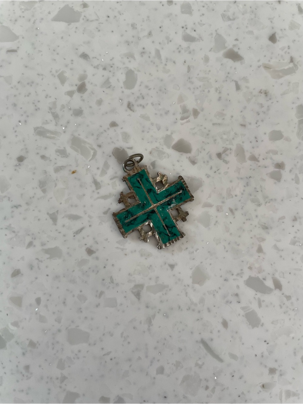 Vintage Sterling silver 925 Jerusalem cross 1”x 1”